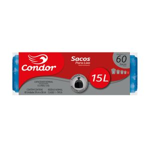 Saco de Lixo 15 Litros Reforçado Condor 60 unid