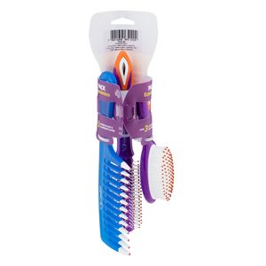 Kit 2 Escovas + 1 Pente para Cabelo Condor Joy Pack Econômico