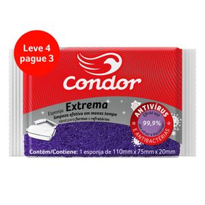 Esponja Limpeza Extrema Condor Leve 4 e Pague 3