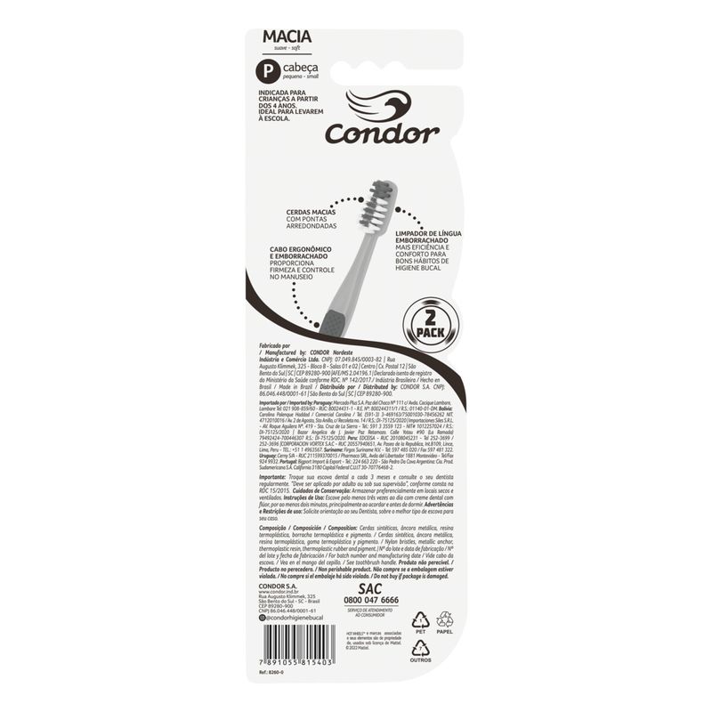 Escova-Dental-Macia-Hot-Wheels-Condor-Junior-Cabeca-P-2-Unidades