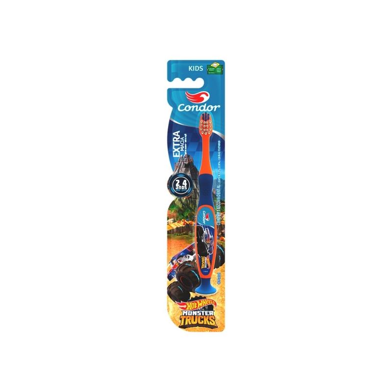 Escova-Dental-Extramacia-Hot-Wheels-Condor-Kids-Cabeca-P-Gratis-Capa-Protetora