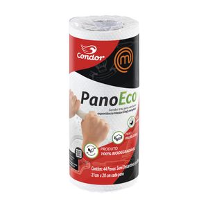Pano Multiuso Reutilizável em Rolo Branco MasterChef Condor Eco Sustentável 44 Unidades