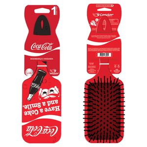 Escova para Cabelo Raquete Coca-Cola Condor