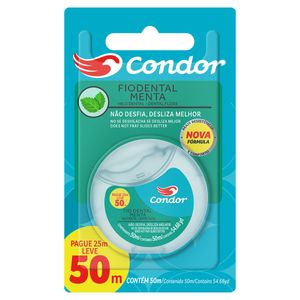 Fio Dental Menta Condor Leve 50m Pague 25m