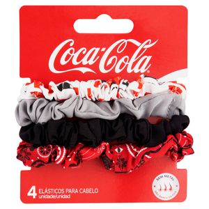 Elástico para Cabelo Coca-Cola Condor 4 Unidades